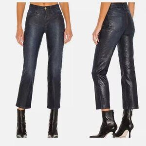 Frame Women's Jeans Le High Straight Leg Indigo Lizard size 25 length 27"